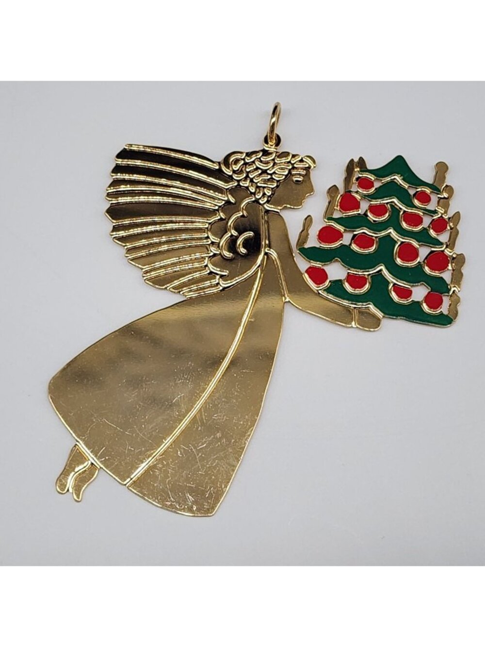 Metropolitan Museum of Arts MMA Brass Angel Holding Candles Christmas Ornament